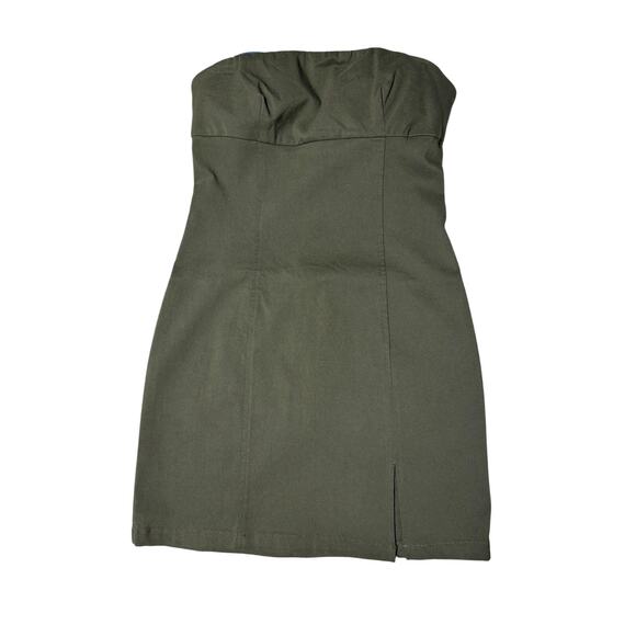 Kendall & Kylie Dresses & Skirts - Kendall + Kylie Olive Green Strapless Mini Dress – Size Small